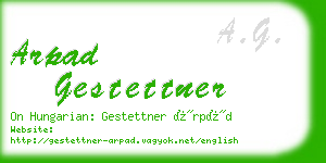 arpad gestettner business card